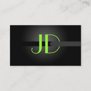 PixDezines Cool Neon Licht Monogram Visitekaartje