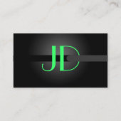 PixDezines Cool Neon Lights Monogram/diy kleur Visitekaartje (Voorkant)
