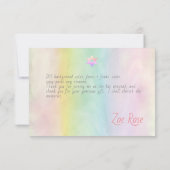 PixDezines Cotton Candy Bat mitzvah Carte de remer (Dos)