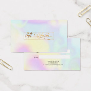 PixDezines Cotton Candy Holographique Cartes Cadea