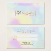 PixDezines Cotton Candy Holographique Cartes Cadea (Devant & derrière)