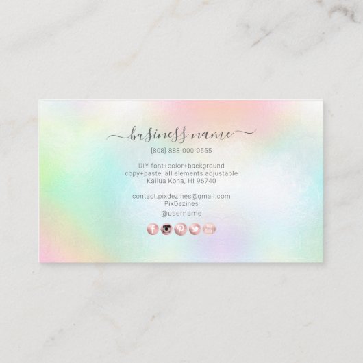 PixDezines Cotton Snoep Reward Card Visitekaartje (Achterkant)