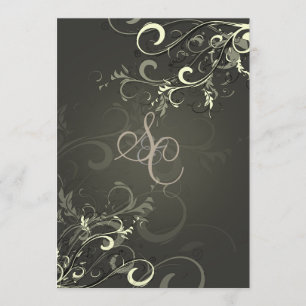 PixDezines crèmeswervels+grafiet Kaart
