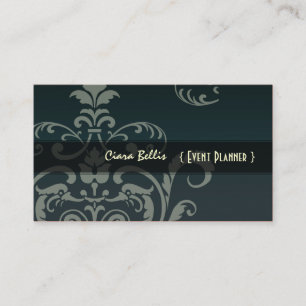 PixDezines Crest Damask Visitekaartje