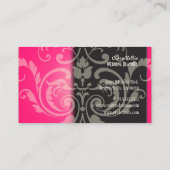 PixDezines Crest Damask Visitekaartje (Achterkant)