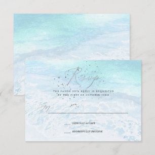 PixDezines Crystal Blue Shoreline, Sand n Zee RSVP Kaart
