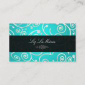 PixDezines cupcakes wervelingen + aqua Visitekaartje (Achterkant)