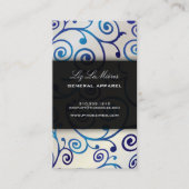 PixDezines cupcakes wervelingen + blauwe saffier Visitekaartje (Voorkant)