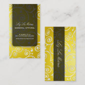 PixDezines cupcakes wervelingen + gouden Visitekaartje (Voorkant / Achterkant)