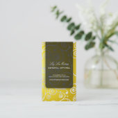 PixDezines cupcakes wervelingen + gouden Visitekaartje (Staand voorkant)