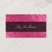 PixDezines cupcakes wervelingen + hot pink Visitekaartje (Achterkant)