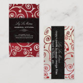 PixDezines cupcakes wervelingen + parelwit Visitekaartje (Voorkant / Achterkant)