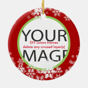 PixDezines Custom Photo Ornament/DIY kleuren Keramisch Ornament