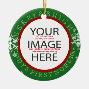 PixDezines Custom Photo Ornament/DIY kleuren Keramisch Ornament