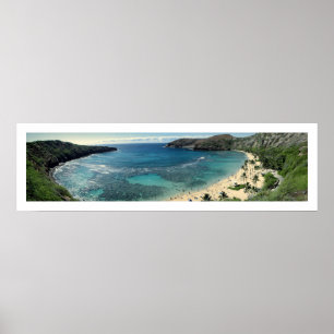 PixDezines daglicht op de hanaumabay, hawaii Poster