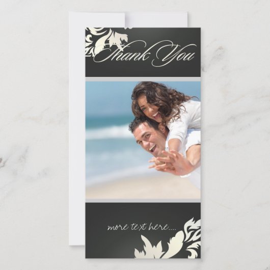 PixDezines Damask 12 Foto Bedankt (Voorkant)