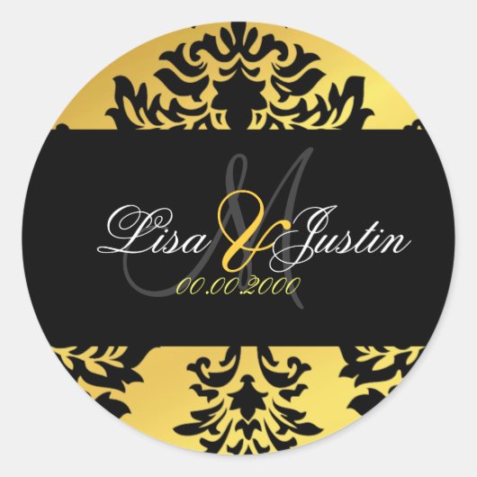 PixDezines damask monogramme autocollants de maria (Devant)