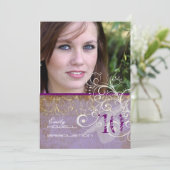 PixDezines Damask Swirl/2011 Afstuderen Kaart (Staand voorkant)