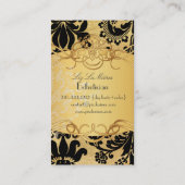 PixDezines  damast/faux perkament Visitekaartje (Achterkant)