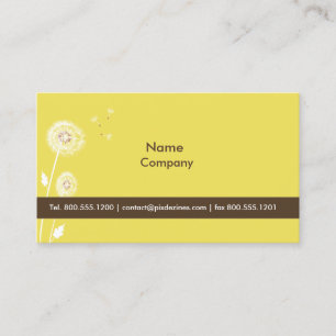 PixDezines dandelions lemon zest yellow Visitekaartje
