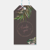 PixDezines Dank je, Palm Fronds Cadeaulabel (Achterkant)