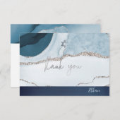 PixDezines DANK U Bar Mitzvah Waterverf Agate RSVP Kaartje (Voorkant / Achterkant)