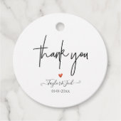 PixDezines Dank u Chic Signature Script Bedankjes Labels (Voorkant)