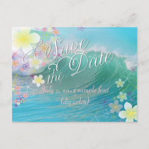 PixDezines/datum opslaan/hula droom/golven Aankondigingskaart