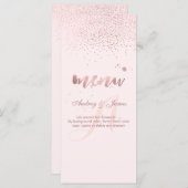 PixDezines Dazzled Faux Roos Gold Menu (Voorkant / Achterkant)