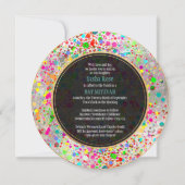 PixDezines Dazzled/Neon Specks/Bat Mitswa Kaart (Achterkant)