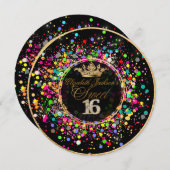 PixDezines Dazzled/Rainbow/Sweet+16 Kaart (Voorkant / Achterkant)