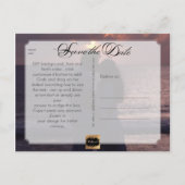 PixDezines De datum/het Fancy script opslaan Aankondigingskaart (Achterkant)