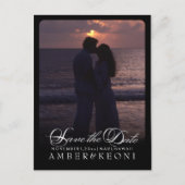 PixDezines De datum/het Fancy script opslaan Aankondigingskaart (Voorkant)