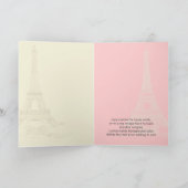 PixDezines de eiffeltoren/parijs Bedankkaart (Binnen)