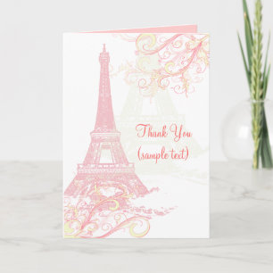PixDezines de eiffeltoren/parijs Bedankkaart