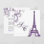 PixDezines de Eiffeltoren/parijs Kaart (Voorkant / Achterkant)