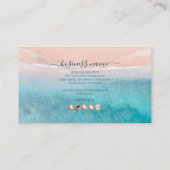 PixDezines Deep Blue Zee Beach Reward Card Visitekaartje (Achterkant)