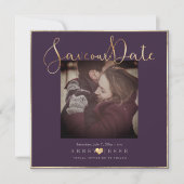 PixDezines DELICATE LOVE NEPGOLD|DIY KLEUR Save The Date (Voorkant)