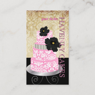 PixDezines demask cake/pâtisserie/DIY font Visitekaartje