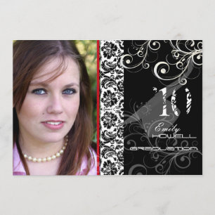 PixDezines Desiree Damask, 2011 Afstuderen Invites Kaart