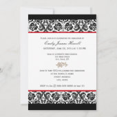 PixDezines Desiree Damask/2011 Afstuderen Invites Kaart (Achterkant)