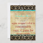 PixDezines Desiree Damask/2013 Afstuderen Invites Kaart (Achterkant)