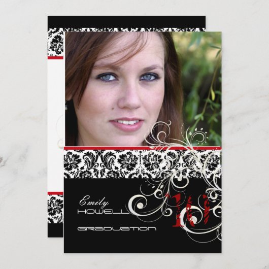 PixDezines DESIREE DAMASK/DIY-AFSTUDEREN Kaart (Voorkant / Achterkant)