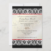 PixDezines Desiree Damask, Invitations de diplômes (Dos)