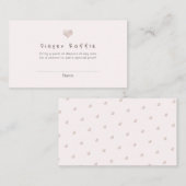 PixDezines Diaper Raffle Blush Heart Informatiekaartje (Voorkant / Achterkant)