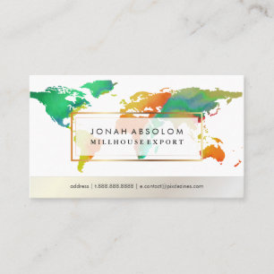 PixDezines die globale/waterverf woordkaart gaan Visitekaartje