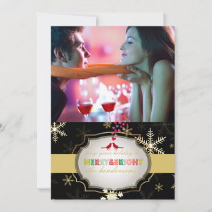 PixDezines dikke kleuren/sneeuwvlokken/vakantiekaa Feestdagenkaart