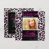 PixDezines diy 2012 graduation, cheetah Kaart (Voorkant / Achterkant)