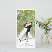 PixDezines DIY achtergrond/dank u bruiloft foto Bedankkaart (Staand voorkant)