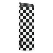 PixDezines DIY Achtergrond/Geruit Thermosbeker (Geroteerd rechts)